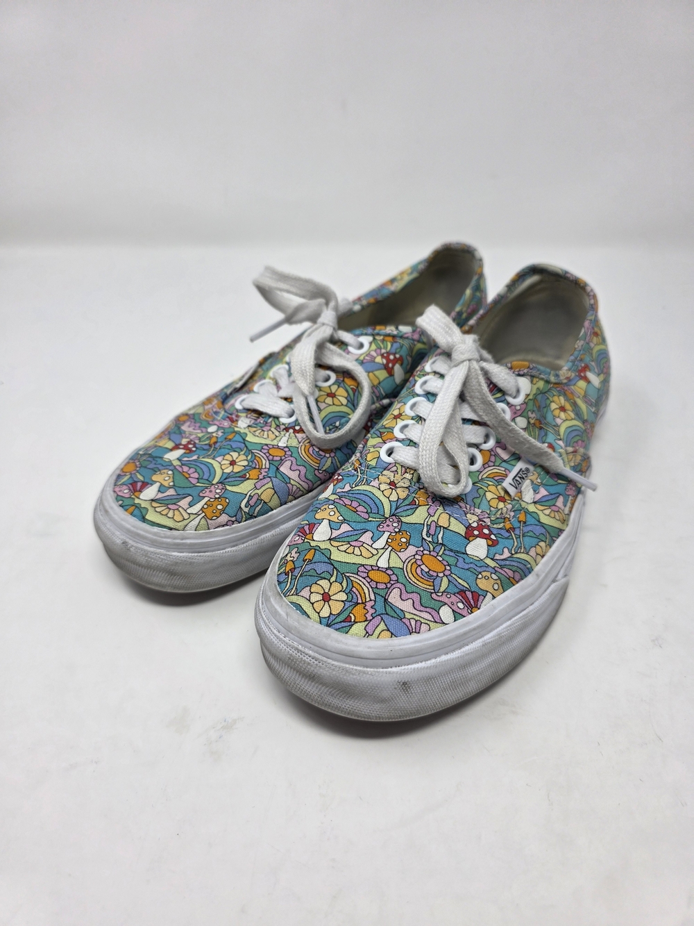 Vans Women’s 8 Floral Mushroom Rainbow Sneakers Canvas Shoes